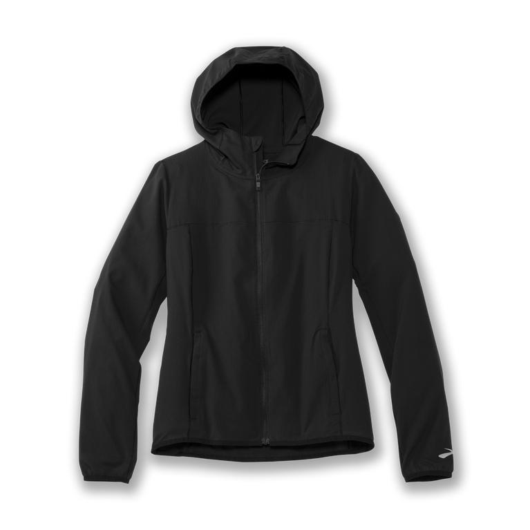 Brooks CANOPY Running Jackets Womens Outlet - Black (CEA603271)